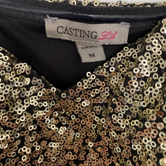 Strapless sequenced jumpsuit - Picture 2 of 3